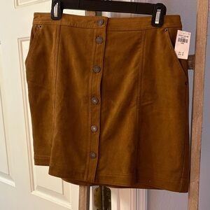 Abercrombie & Fitch Brown Button-Up Mini Skirt (fits like a med)